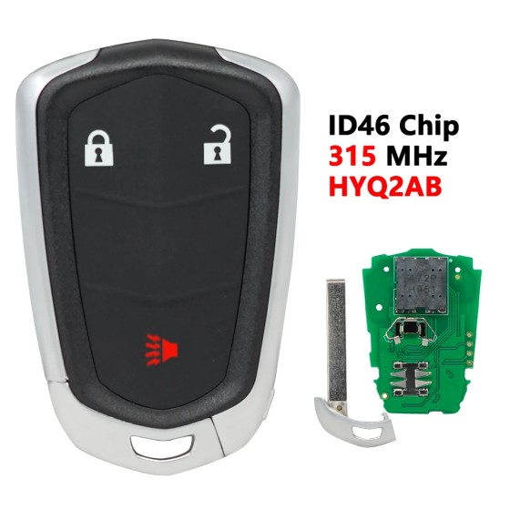 2015-2016 Cadillac SRX / 3-Button Smart Key / PN: 13580797 / HYQ2AB (AFTERMARKET)